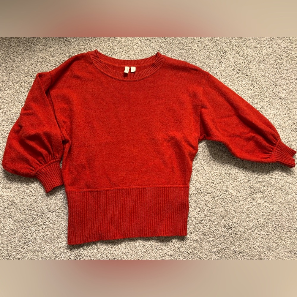 Anthropologie Crewneck Sweater Rust orange 
Dolman sleeves S